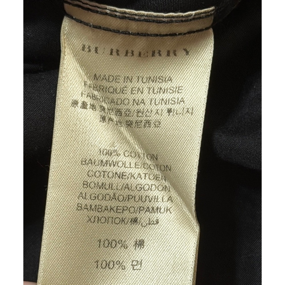 Burberry London Mens Tailored Fit Button Down Shirt Black Long Sleeve Sz 16-41 R - Picture 9 of 11